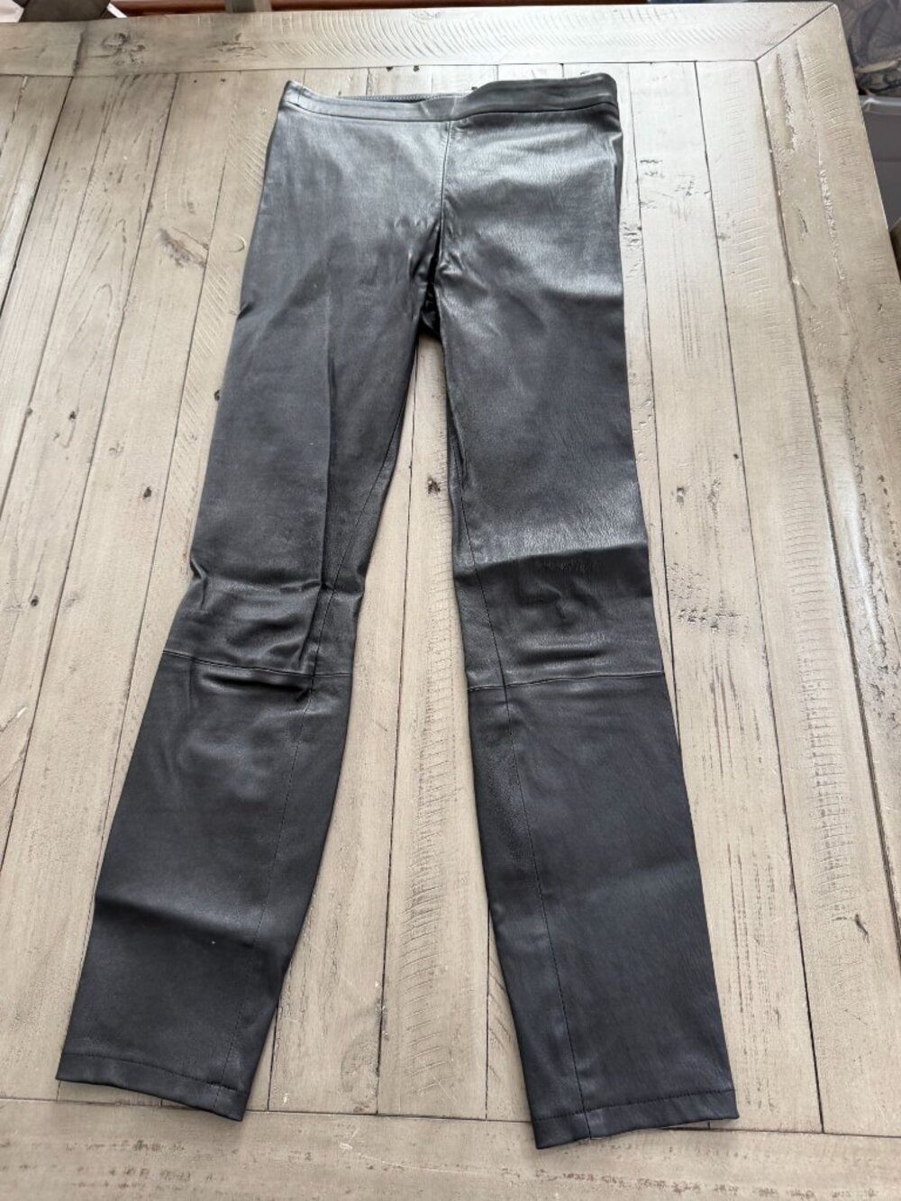 VINCE 100% Lamb Leather Skinny Pants Black Size XS